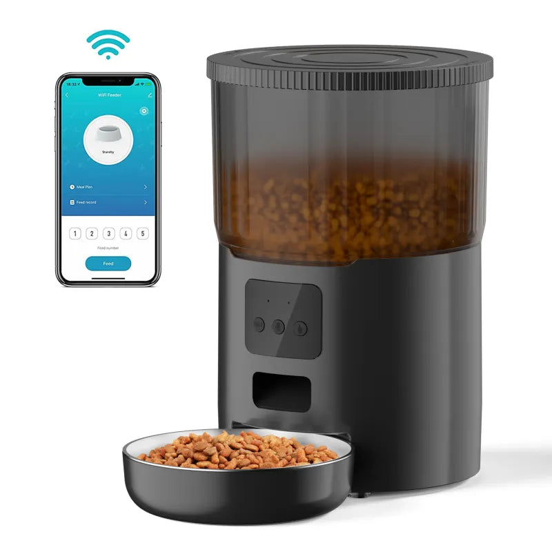 Cat and Dog Smart Automatic Pet Feeder – 4L Capacity with WiFi or Manual Control