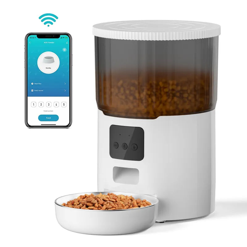 Cat and Dog Smart Automatic Pet Feeder – 4L Capacity with WiFi or Manual Control