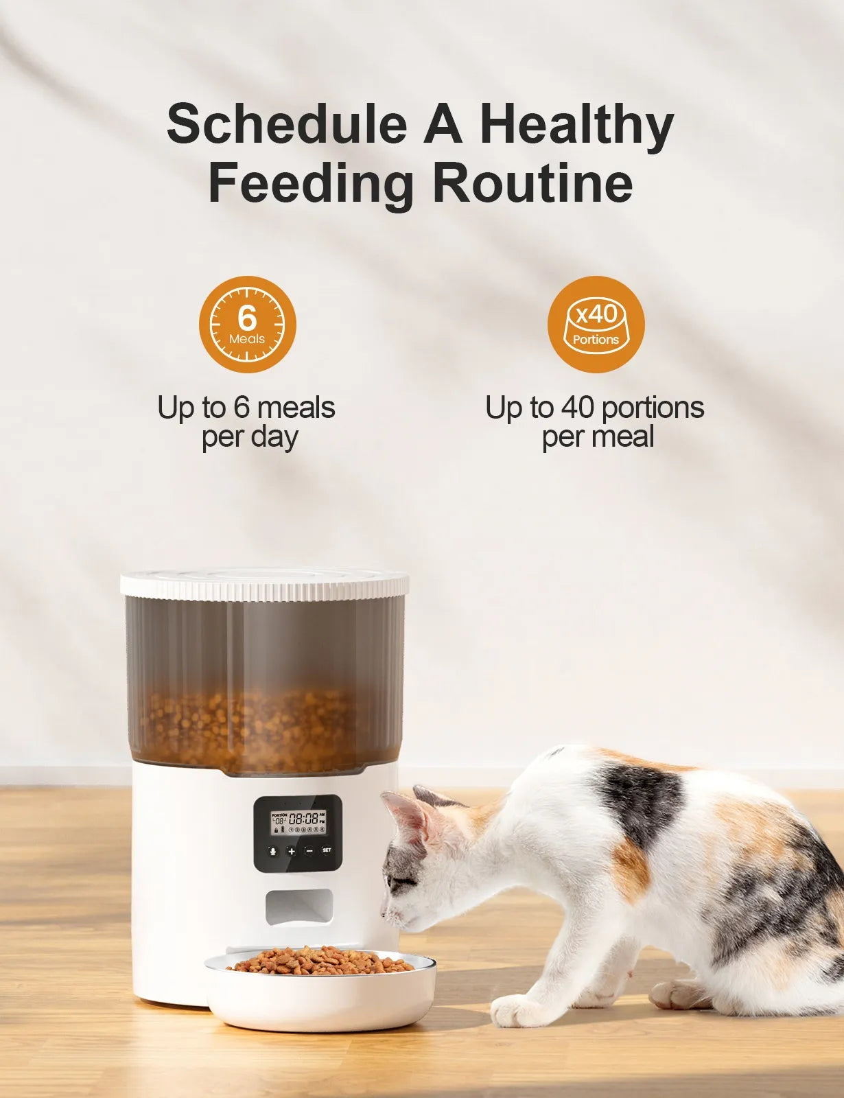Cat and Dog Smart Automatic Pet Feeder – 4L Capacity with WiFi or Manual Control