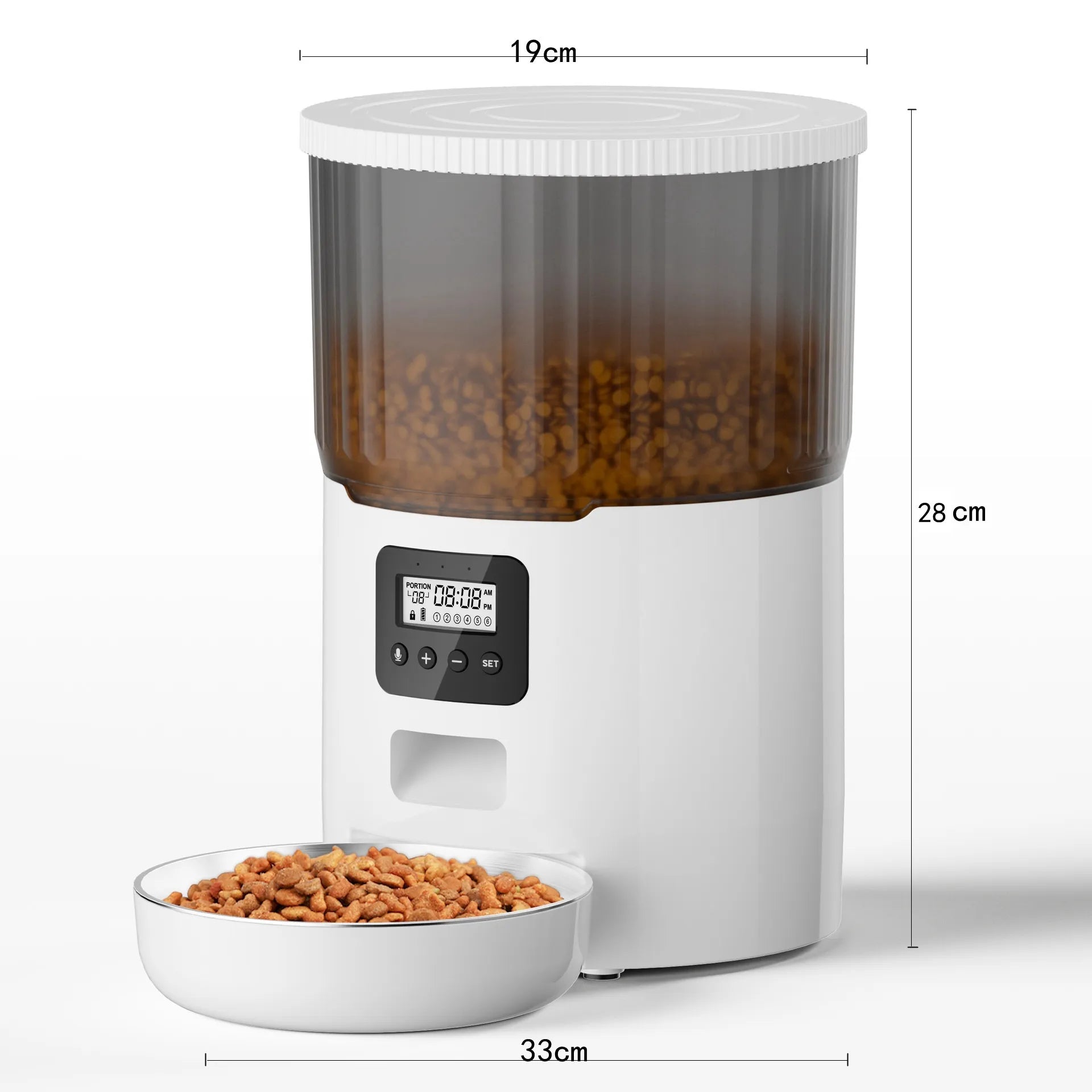 Cat and Dog Smart Automatic Pet Feeder – 4L Capacity with WiFi or Manual Control